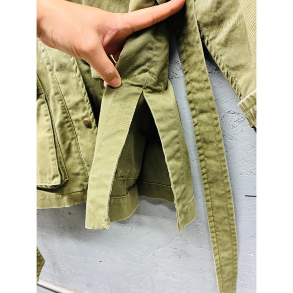 Madewell Field Jacket Women's M Olive Green Military Utility Belted Casual - Picture 4 of 11
